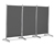 Leco Stellwand, 3-teilig, anthrazit - Anthrazit