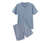 Oberteil blau<br>Hose blau-hellblauer Alloverprint