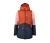 Ski- und Snowboardjacke, Colorblocking-Design - Orange-roséfarben-graublaues Colorblocking-Design