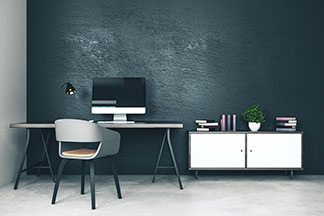 Ein modern eingerichtetes Büro.