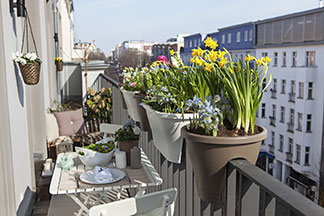 Ein Balkon.