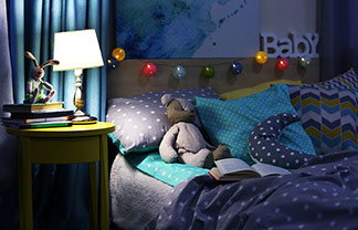 Ein Kinderschlafzimmer.