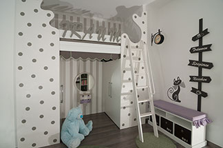 Ein komplettes Kinderzimmer.