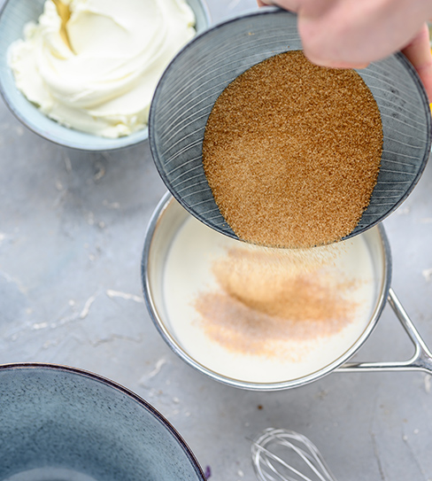 Zubereitung des Tiramisu-Eis