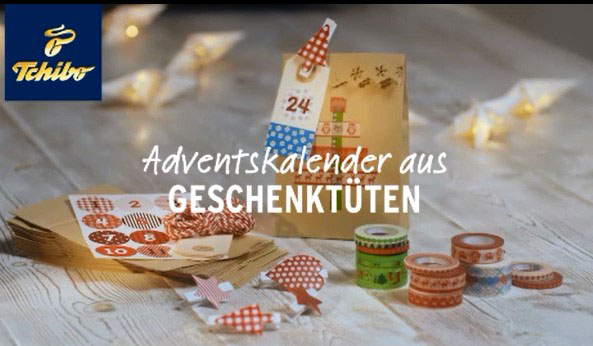 Adventskalender aus Geschenktüten selber machen