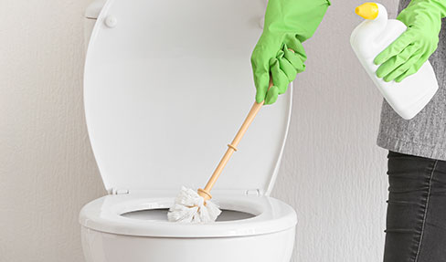 Toilette reinigen