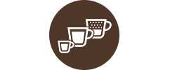 Icon vom Espresso, Caffè Crema und Americano