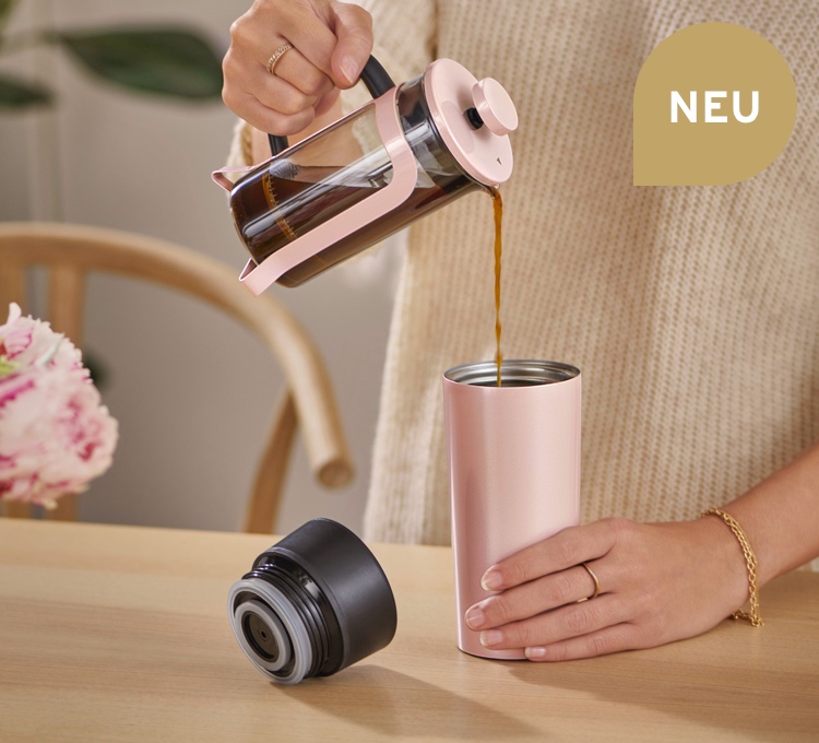 Kaffeezubehör-Serie in Rosé Metallic