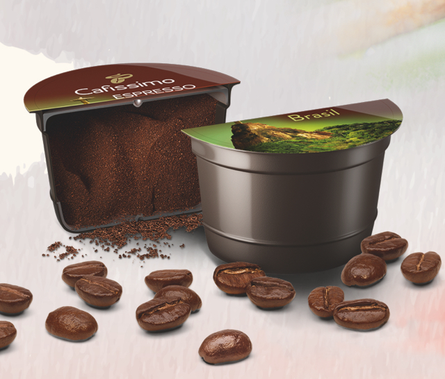 Das Innere einer Cafissimo Espresso-Kapsel