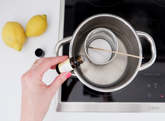 Citronella Kerze selber machen Schritt 7