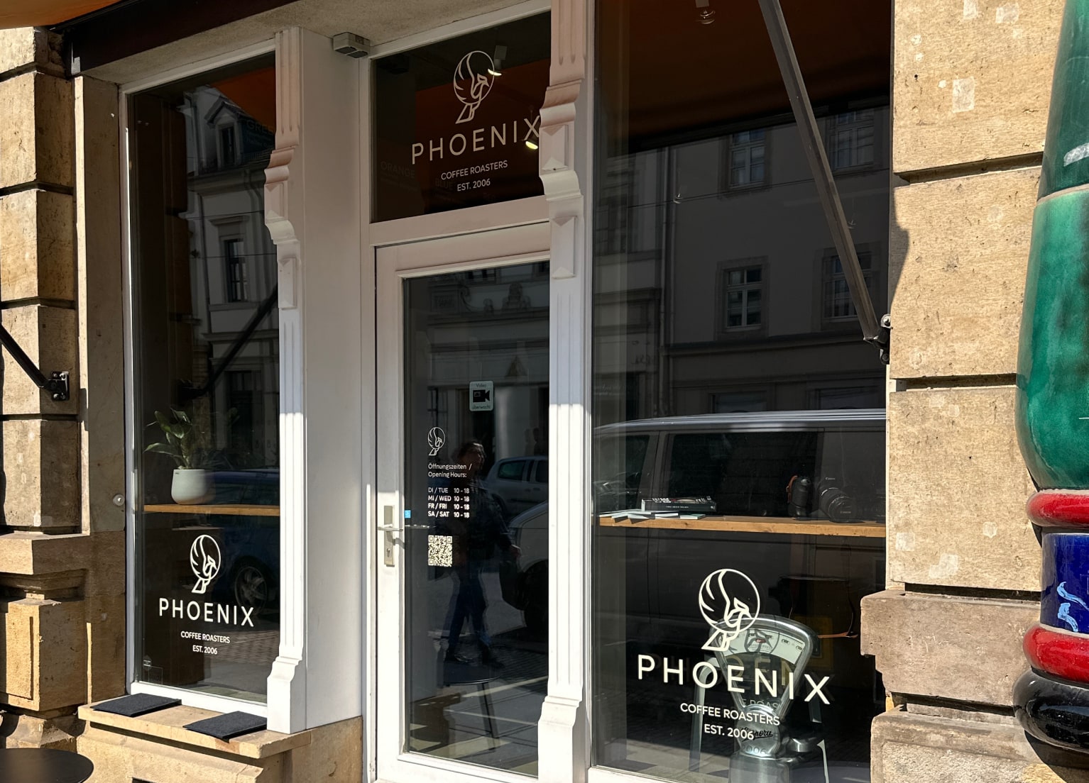 Ausenaufnahme des Cafés der Rösterei PHOENIX