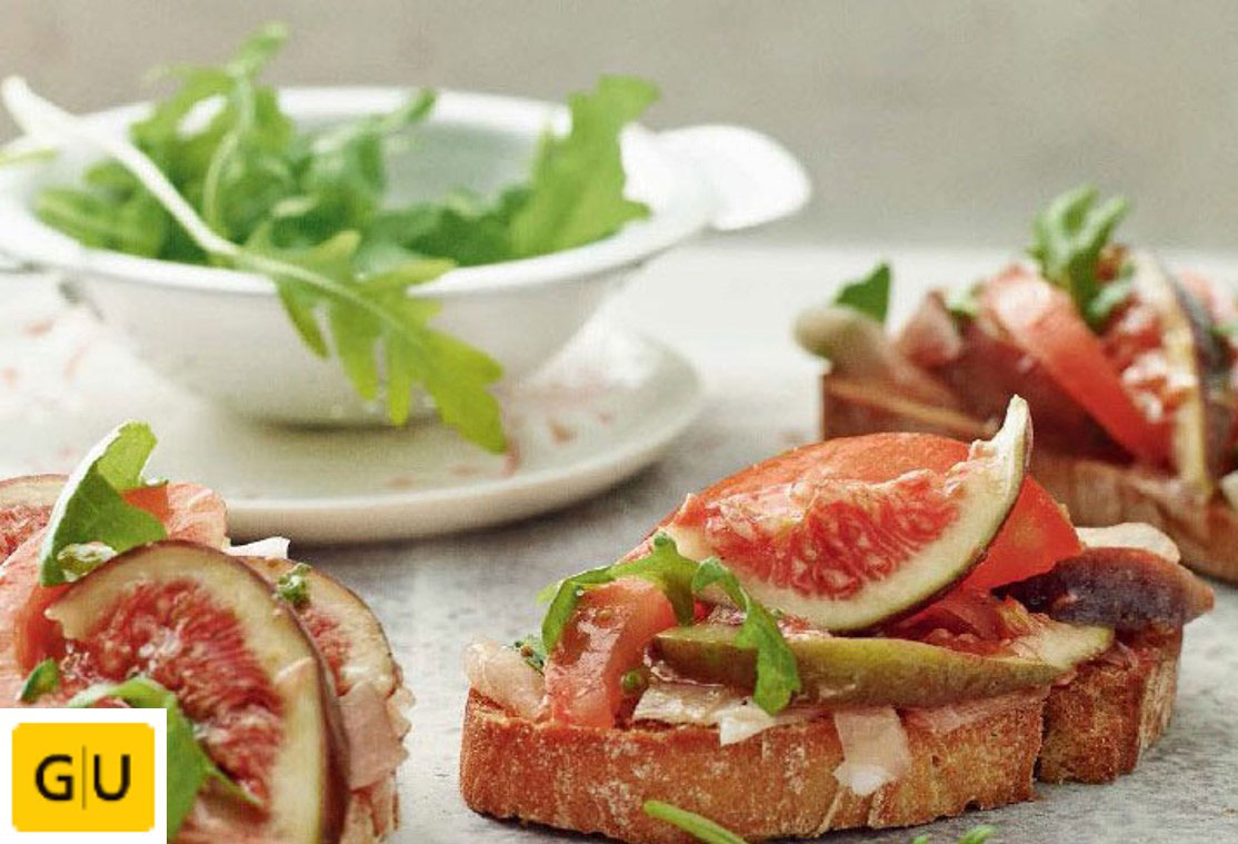 Bruschetta z pomidorami i figami