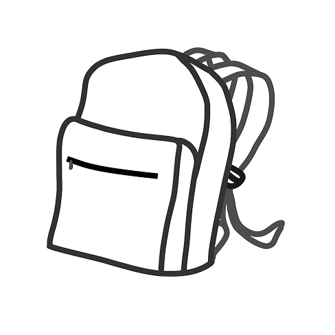 Gezeichneter Schulranzen