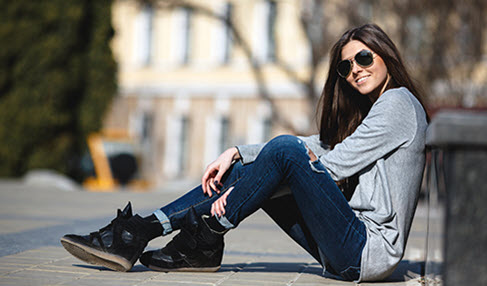 Treggings sind Leggings, die aussehen wie ganz normale Hosen.