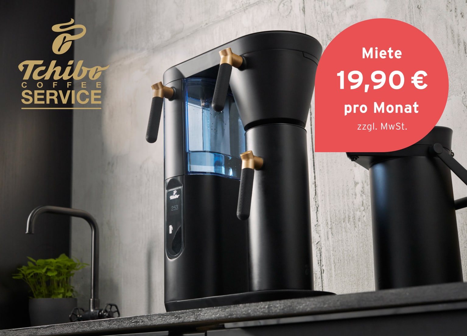 Eine elegante Filtermaschine für den Officebereich.