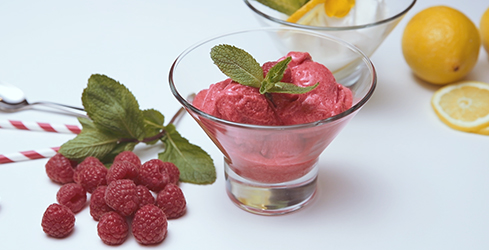 Himbeer-Sorbet