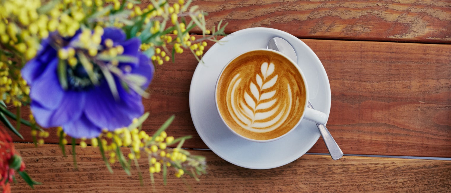 Espresso Tassen stehen unter einer Siebträgermaschine und es läuft ein Specialty Coffee Espresso in die Tasse.