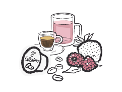 Ilustration einer Cafissimo Kapsel für Kaffee und Tee