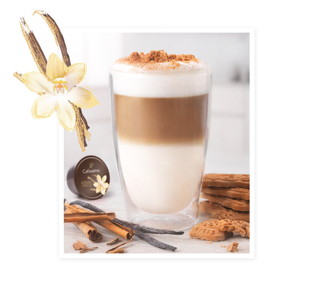 Latte se sušenkami spekulatius