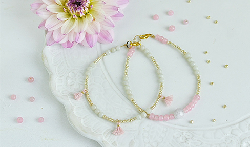 Selbstgebasteltes Perlenarmband
