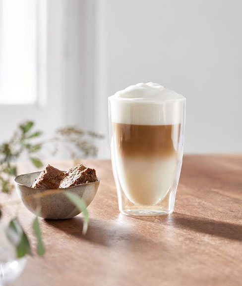 Latte Macchiato im Glas von Tchibo