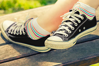 Perfekt zu Turnschuhen im Sommer: Sneakersocken aus Baumwolle.