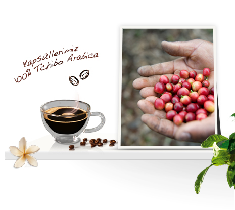 Kapsüllerimiz %100 Tchibo Arabica