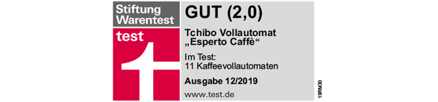 Stiftung Warentest Siegel für die Esperto Caffè