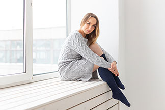 Halten im Winter schön warm: kuschlige Strickkleider.