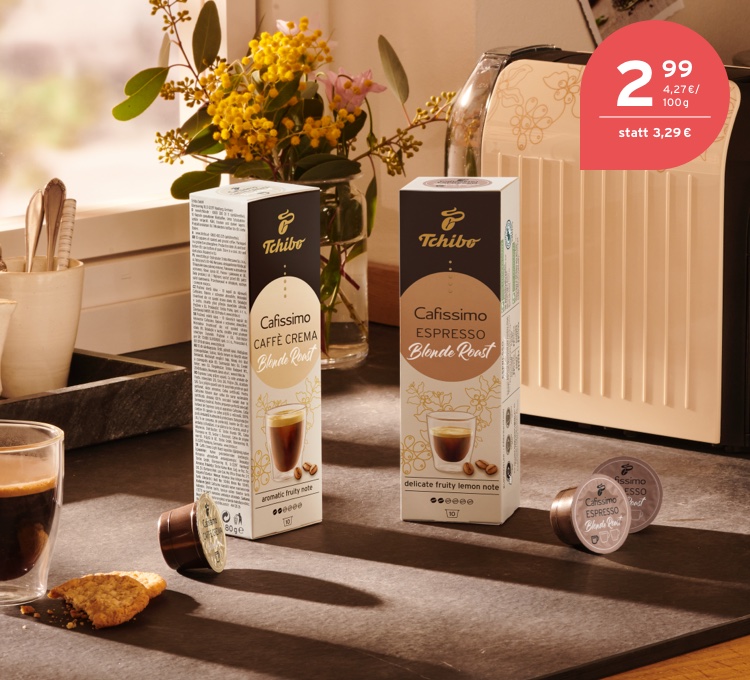 Cafissimo Blonde Roast Edition als Caffè Crema und Espresso