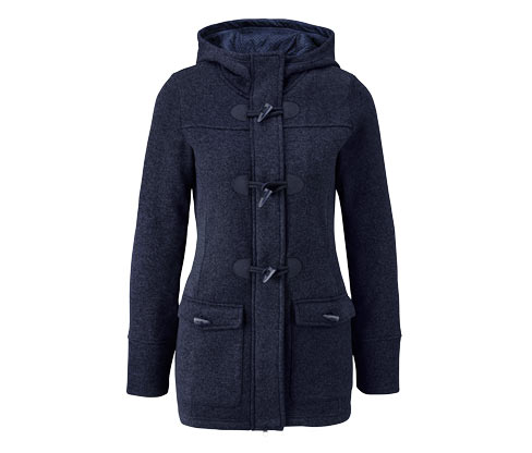 Kabát duffle coat z pleteného fleecu