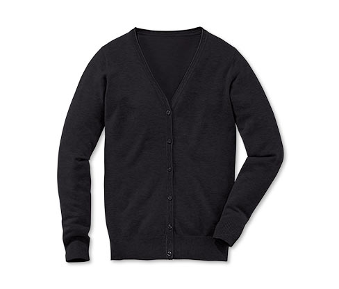 Feinstrickcardigan, schwarz