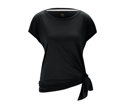 Sportsbluse i asymmetrisk snit