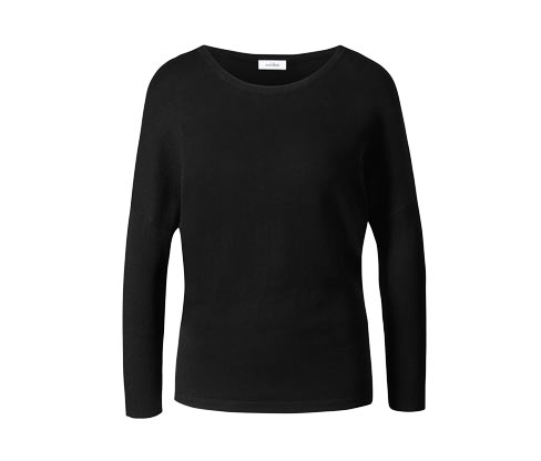 Feinstrickpullover mit Fledermausärmeln