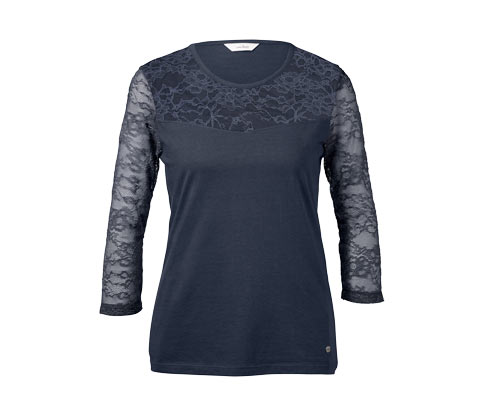 Shirt mit Spitzeneinsatz