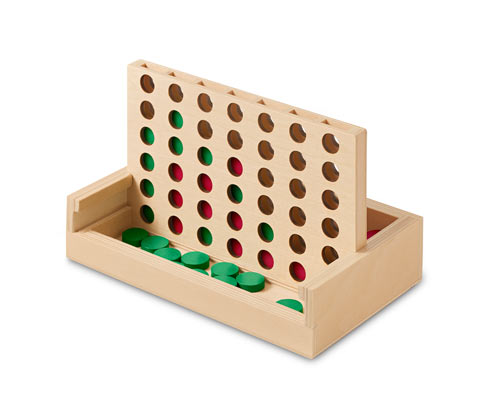 »4 in einer Reihe«-Spiel aus Holz