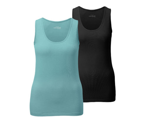 2 Tops mit Zierkanten