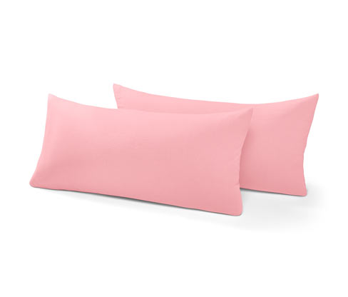 2 Jersey-Kopfkissenbezüge, rosa