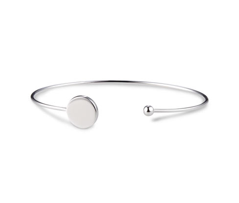 Bracelet en argent, ouvert, « Pure Collection », argenté