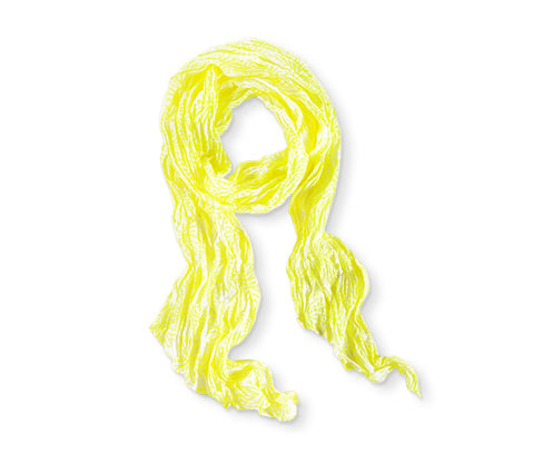 Női gyűrt sál, neon, virágos