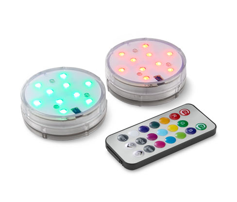 Podvodní LED světla s přechodem barev, 2 ks