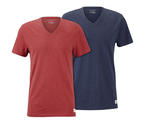 2 T-Shirts mit V-Ausschnitt