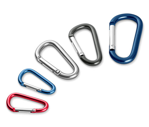 5 karabiner horog szettben, alumínium