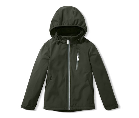 Chłopięca oliwkowa kurtka softshell