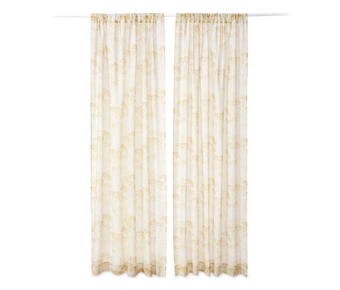 2 rideaux transparents