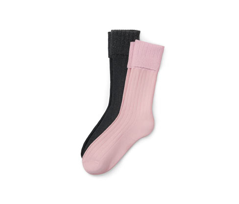 2 Paar Premium-Socken mit Rippstruktur