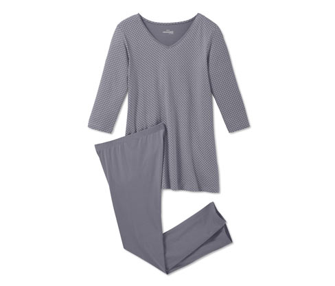 Puantiyeli Organik Pamuklu Pijama Takımı