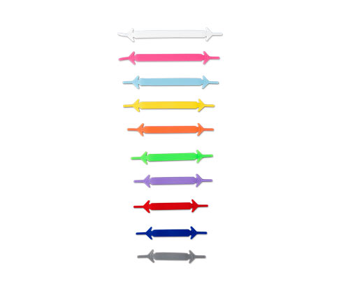 20 elastische Silikon-Schnürsenkel