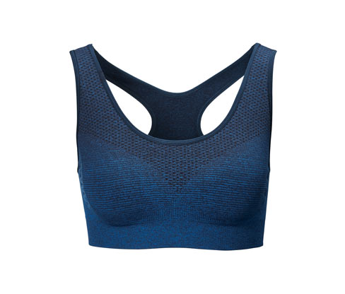 Női bustier sportmelltartó, kék