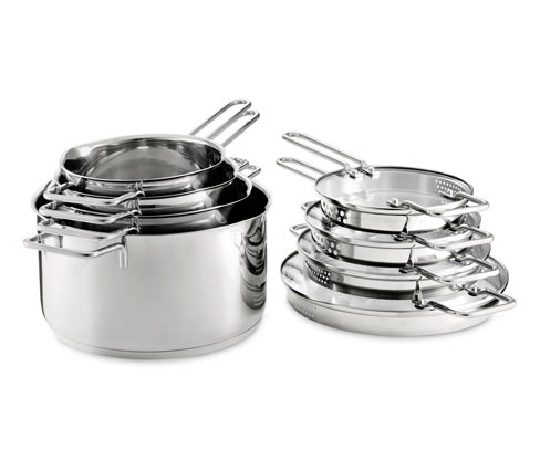 4 casseroles professionnelles en acier inoxydable